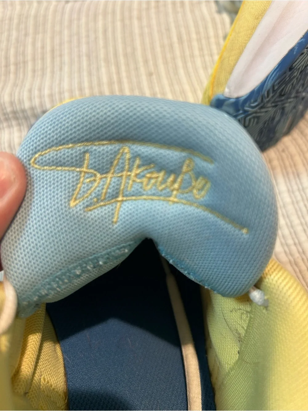 Nike Kids Giannis Yellow and Blue Low-Top Sneakers